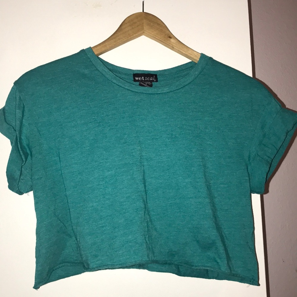 Wet Seal Teal Crop Top